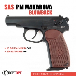 SAS PM Makarova blowback