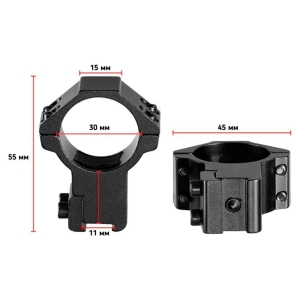 Купить Кільця Discovery Scope Mount Rings (30 мм) High на Ластівчин хвіст  Фото 1