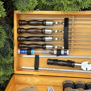 Купить Подарунковий Набір шампурів Магнат ручної роботи Світлий кейс  Фото 6