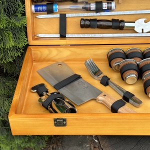 Купить Подарунковий Набір шампурів Магнат ручної роботи Світлий кейс  Фото 4