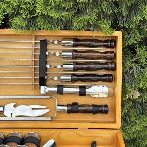 Купить Подарунковий Набір шампурів Магнат ручної роботи Світлий кейс  Фото 7