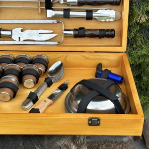 Купить Подарунковий Набір шампурів Магнат ручної роботи Світлий кейс  Фото 5