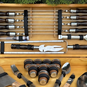 Купить Подарунковий Набір шампурів Магнат ручної роботи Світлий кейс  Фото 3