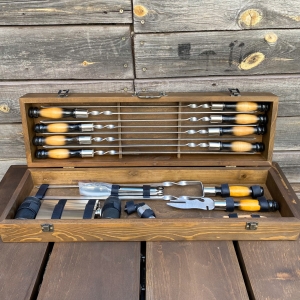 Купить Подарунковий Набір шампурів Мисливець ручної роботи  Фото 2