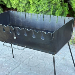 Купить Переносний дворівневий Мангал-валіза на 10 шампурів 3мм  Фото 3