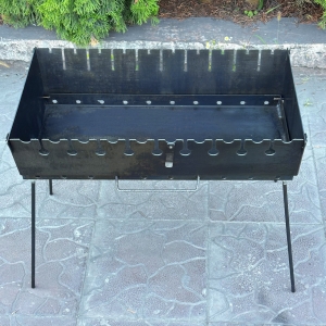 Купить Переносний дворівневий Мангал-валіза на 10 шампурів 3мм  Фото 4