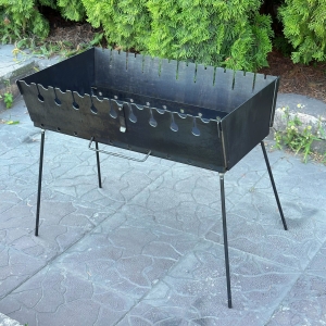 Купить Переносний дворівневий Мангал-валіза на 10 шампурів 3мм  Фото 1