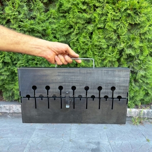 Купить Переносний дворівневий Мангал-валіза на 8 шампурів 3мм  Фото 5