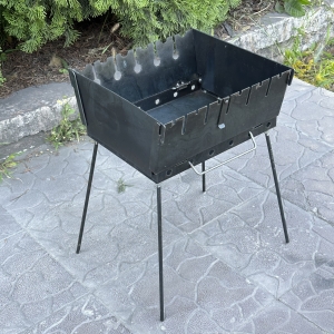 Купить Переносний дворівневий Мангал-валіза на 6 шампурів 2мм  Фото 1