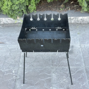 Купить Переносний дворівневий Мангал-валіза на 6 шампурів 2мм  Фото 4