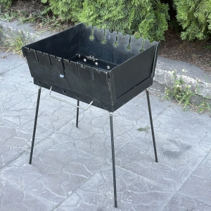 Купить Переносний дворівневий Мангал-валіза на 6 шампурів 2мм  Фото 2