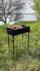 Купить Універсальний Мангал зі знімними ніжками на 9 шампурів 4мм  Фото 