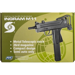 Купить Пистолет-пулемет страйкбольный ASG Cobray Ingram M11 CO2 кал. 6 мм  Фото 5