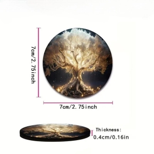 Купить Підставки для Автомобіля "Дерево Життя" Світяться у Темряві - Синій, Жовтий, Рожевий  Фото 3