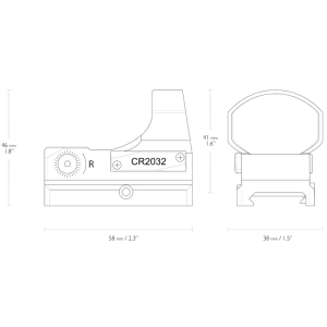 Купить Прицел коллиматорный Hawke Reflex Sight "Wide View" 3 MOA. Weaver  Фото 3