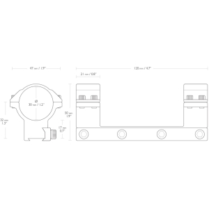 Купить Моноблок Hawke Match Mount d – 30 мм. High. "Ластівчин хвіст"  Фото 1