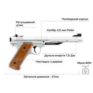 Купить Umarex Ruger Mark IV Stainless, 4,5 мм  Фото 4