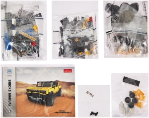 Купить Машинка-конструктор Rastar Bricks Hummer EV 1:30 Жовтий  Фото 5