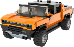 Купить Машинка-конструктор Rastar Bricks Hummer EV 1:30 Помаранчевий  Фото 