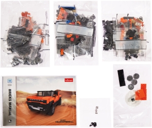 Купить Машинка-конструктор Rastar Bricks Hummer EV 1:30 Помаранчевий  Фото 4