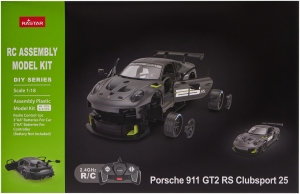 Купить Машинка-конструктор Rastar Porsche 911 GT2 RS Clubsport 25 1:18. Сірий  Фото 6