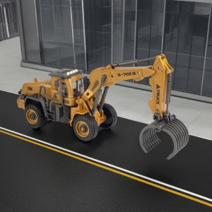 Купить Машинка-конструктор OTAMANKO АВТОКОНСТРУКТОР Навантажувач вилочний/з грейфером для деревини 2 в 1  Фото 7