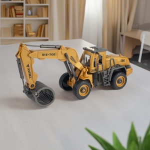Купить Машинка-конструктор OTAMANKO АВТОКОНСТРУКТОР Навантажувач вилочний/з грейфером для деревини 2 в 1  Фото 6