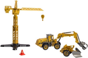 Купить Машинка-конструктор OTAMANKO АВТОКОНСТРУКТОР Трактор із грейдером/навантажувач із грейфером для металу 2 в 1  Фото 