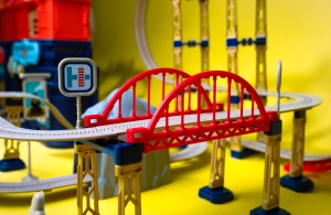 Купить Ігровий набір OTAMANKO ХОРОБРИЙ ПАРОВОЗИК трюкова залізна дорога 222 деталі  Фото 3