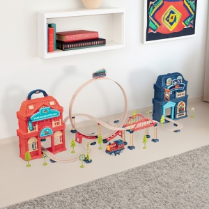 Купить Ігровий набір OTAMANKO ХОРОБРИЙ ПАРОВОЗИК трюкова залізна дорога  Фото 8