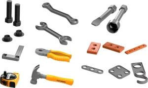 Купить Іграшковий інструмент OTAMANKO Пояс з інструментами Жовтий  Фото 2