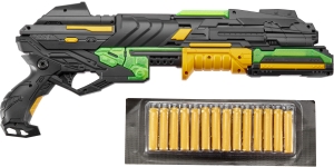 Купить Бластер ZIPP Toys FJ1054 (14 патронов). Цвет: черный  Фото 1