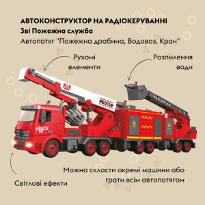 Купить Автоконструктор OTAMANKO 3-в-1 Пожежна служба Пожежна драбина  Фото 2