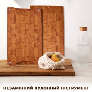 Купить Торцева обробна кухонна дерев’яна дошка з дуба 30*40*4 см  Фото 3