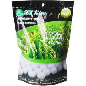 Страйкбольні кульки BB King Biogradable 6 мм 0,25 г 1кг/уп