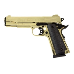 Сигнально-стартовий пістолет KUZEY 911, 9+1/9 mm (Full Gold/Black Grips) add 1 magazine.