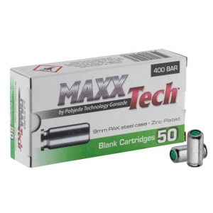 Холостые патроны MAXXTech 9 mm P.A.K. Zlnk 50 шт 